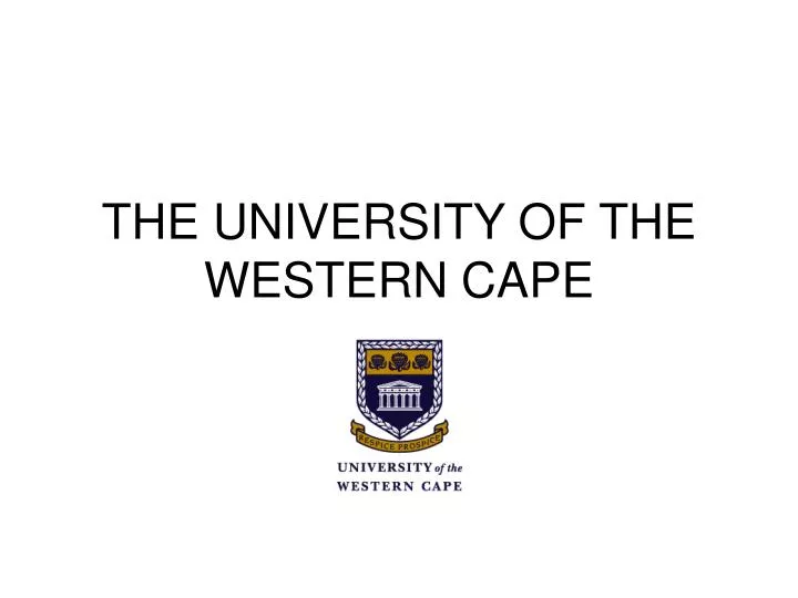 the university of the western cape