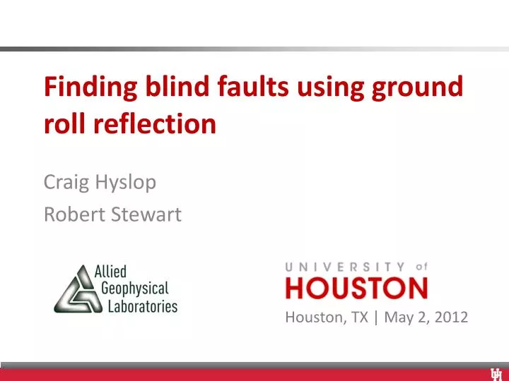 finding blind faults using ground roll reflection