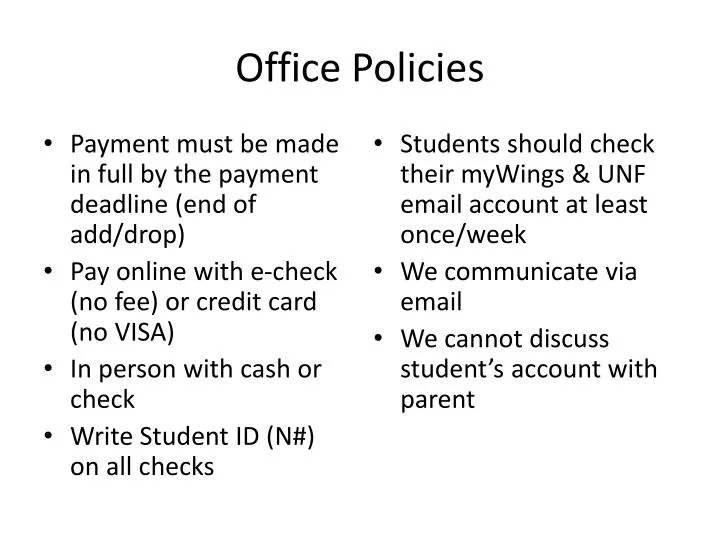 office policies