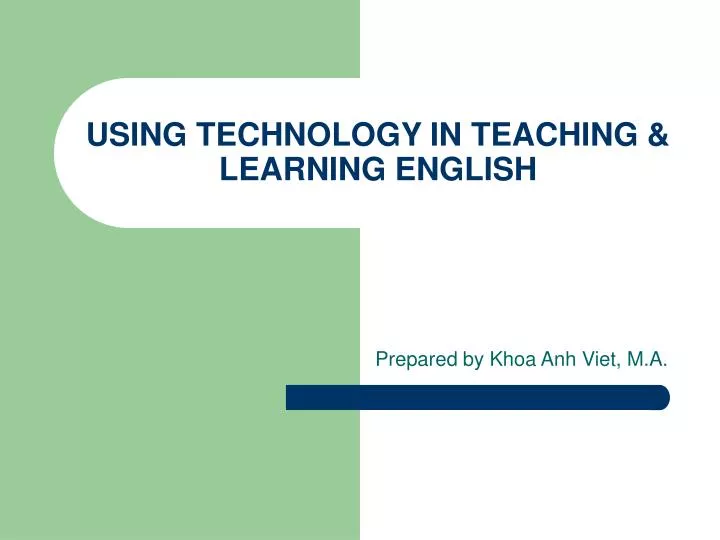 using technology in teaching learning english