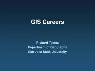 GIS Careers