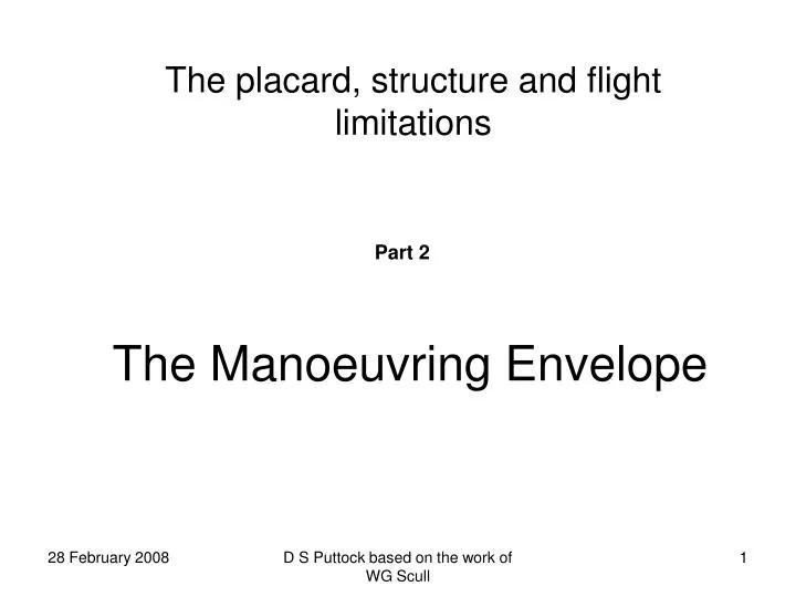 the manoeuvring envelope