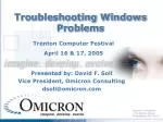 Troubleshooting Windows Problems - slide 1