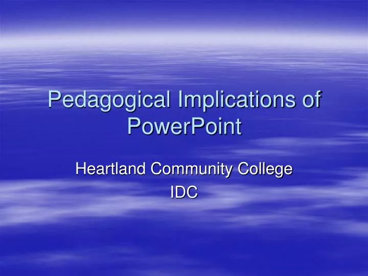 pedagogical implications of powerpoint