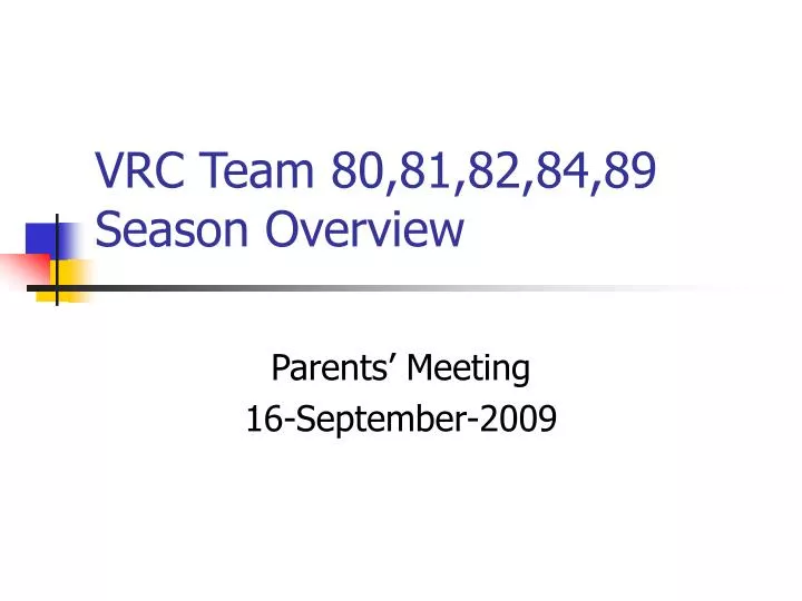 vrc team 80 81 82 84 89 season overview