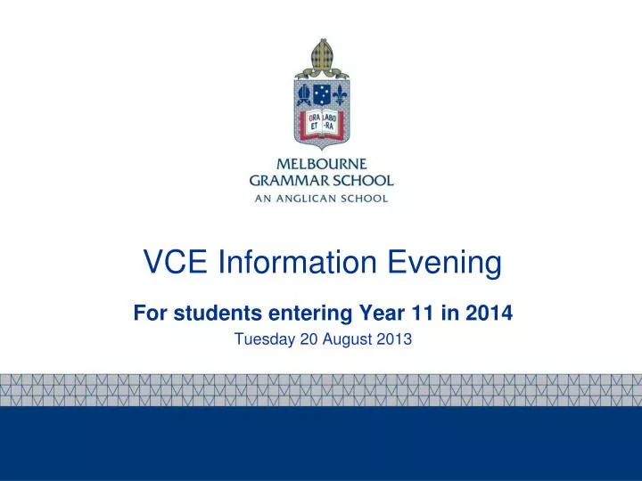 vce information evening