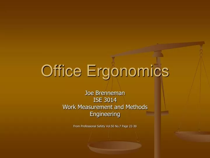 office ergonomics