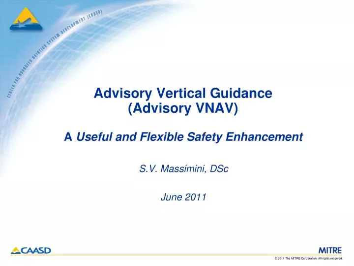 advisory vertical guidance advisory vnav a useful and flexible safety enhancement