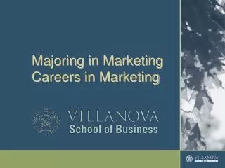 Majoring in Marketing Careers in Marketing