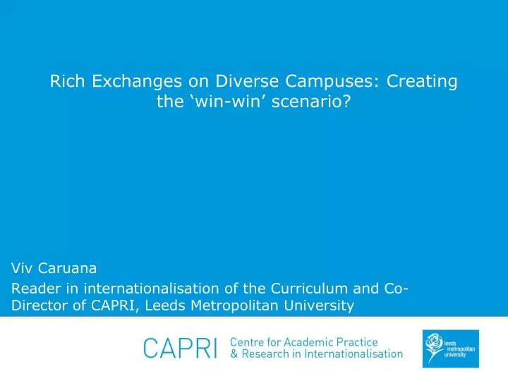 rich exchanges on diverse campuses creating the win win scenario