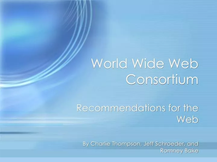 world wide web consortium