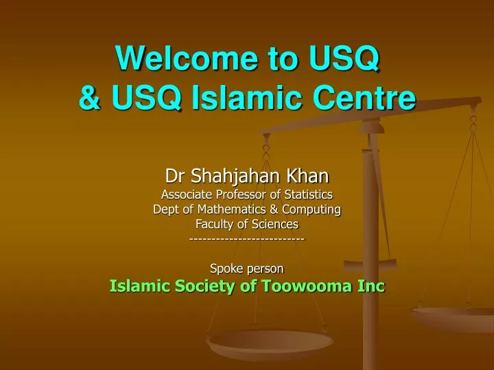 welcome to usq usq islamic centre