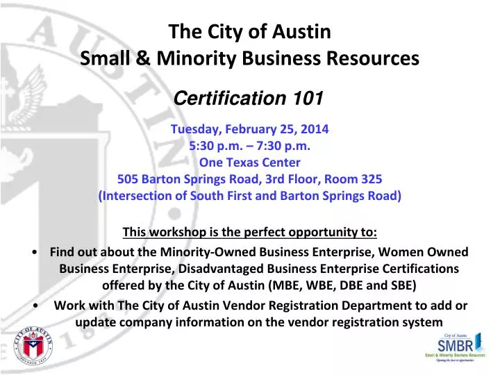 the city of austin small minority business resources