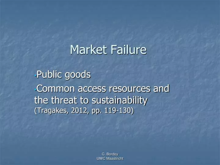 market failure