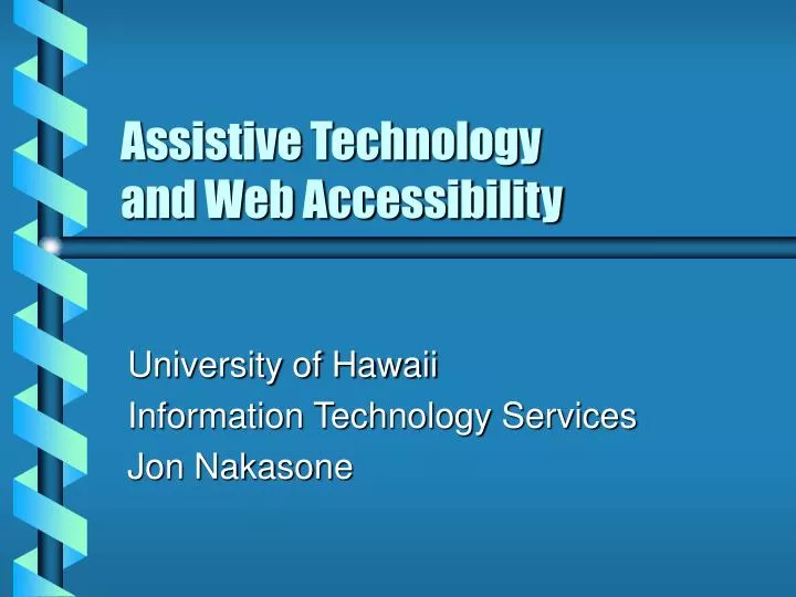 assistive technology and web accessibility