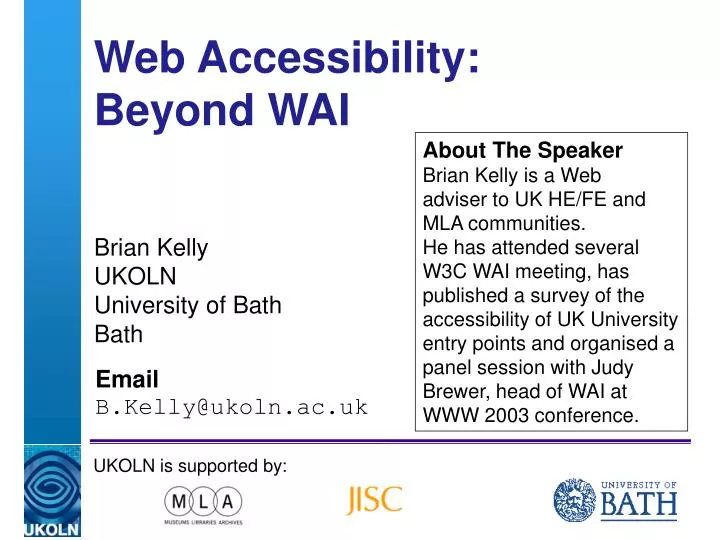 web accessibility beyond wai