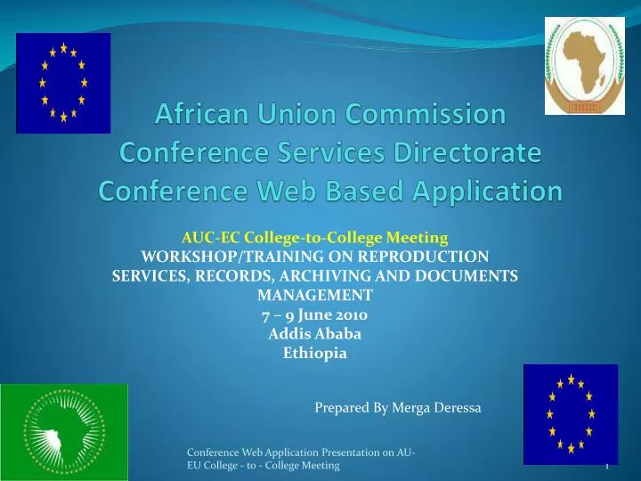 african union commission conference services directorate conference web based application