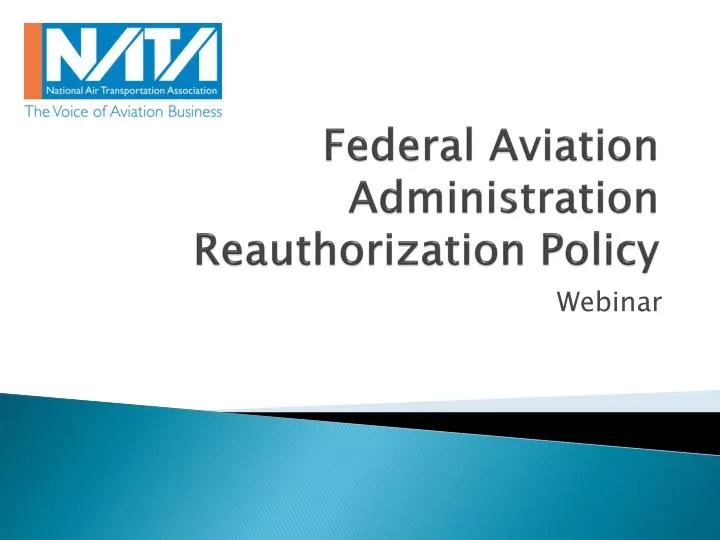 federal aviation administration reauthorization policy