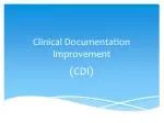 Clinical Documentation Improvement - slide 1
