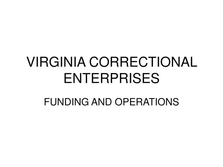 virginia correctional enterprises