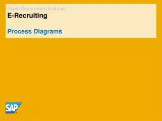 Rapid Deployment Solution E-Recruiting Process Diagrams