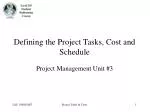 Defining the Project Tasks, Cost and Schedule - slide 1