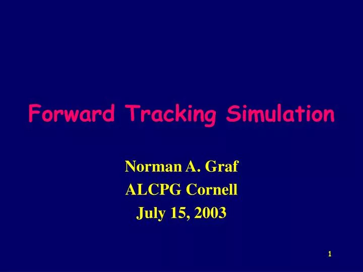 forward tracking simulation