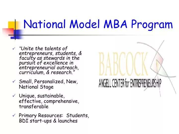 national model mba program