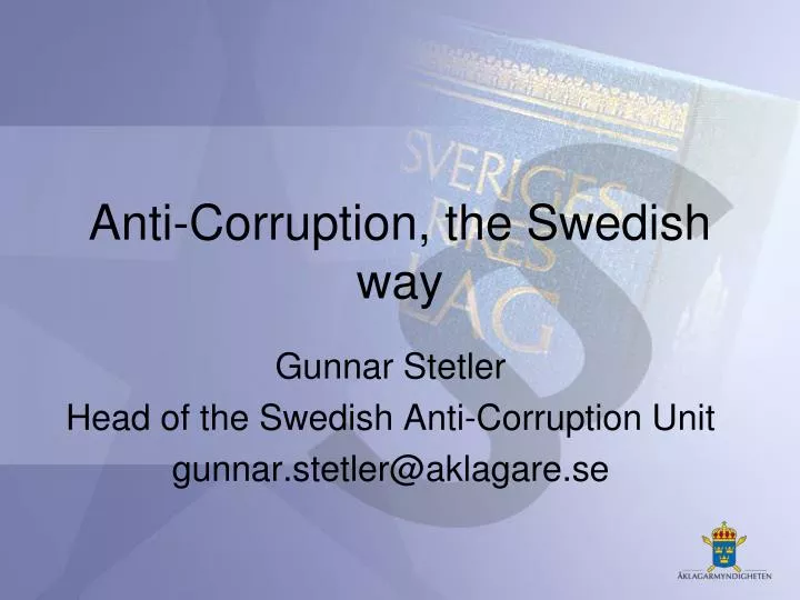 anti corruption the swedish way