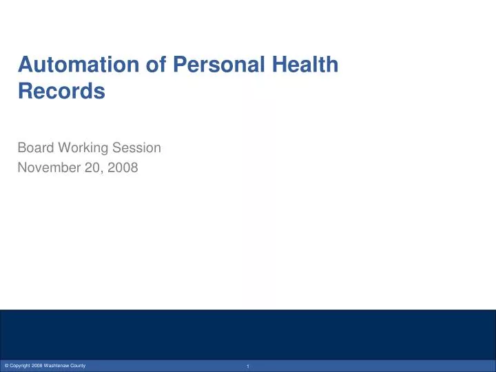 automation of personal health records