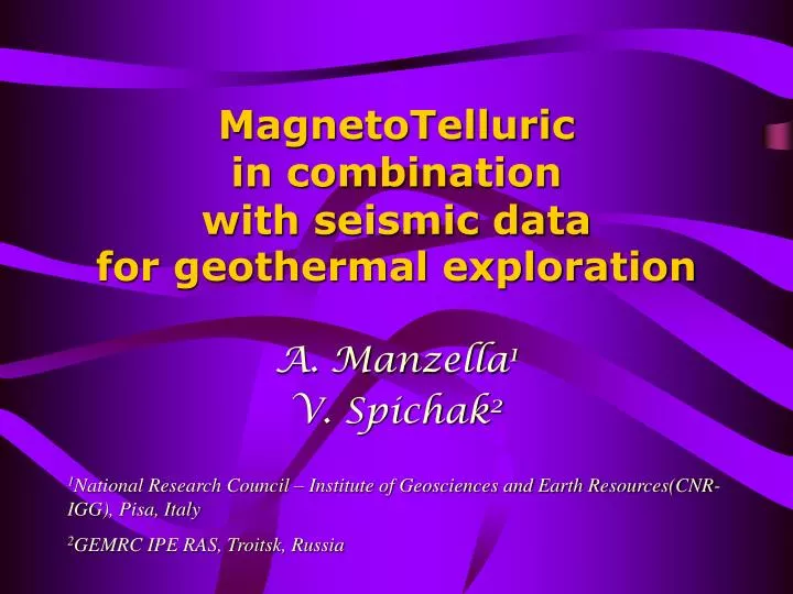 magnetotelluric in combination with seismic data for geothermal exploration