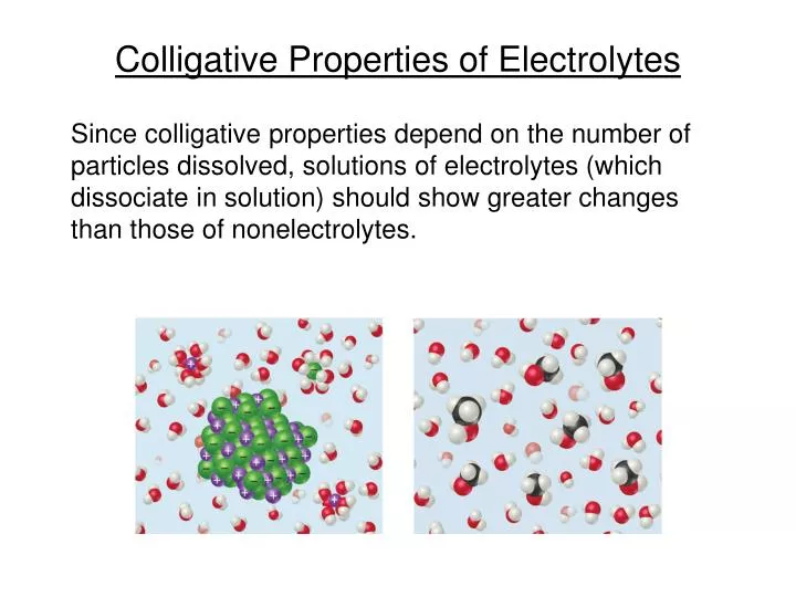colligative properties of electrolytes
