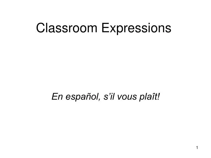 classroom expressions