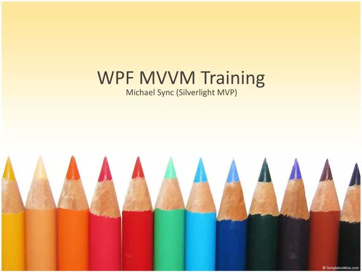 wpf mvvm training