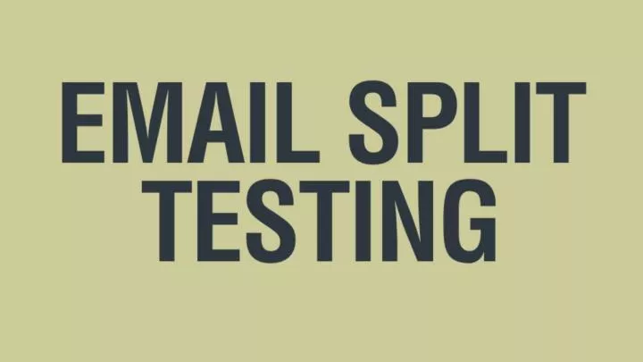 email split testing