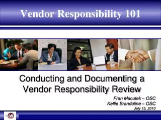 Vendor Responsibility 101