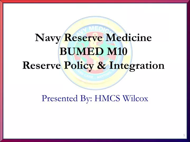 navy reserve medicine bumed m10 reserve policy integration
