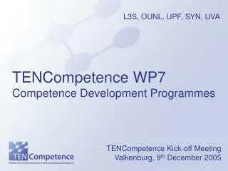 TENCompetence WP7 Competence Development Programmes