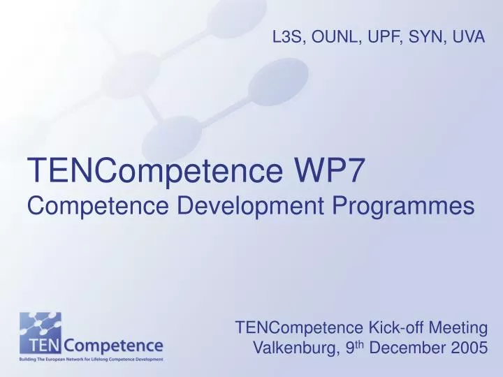 tencompetence wp7 competence development programmes