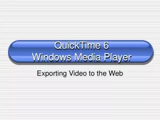 QuickTime 6 Windows Media Player