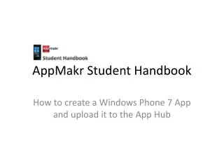 AppMakr Student Handbook
