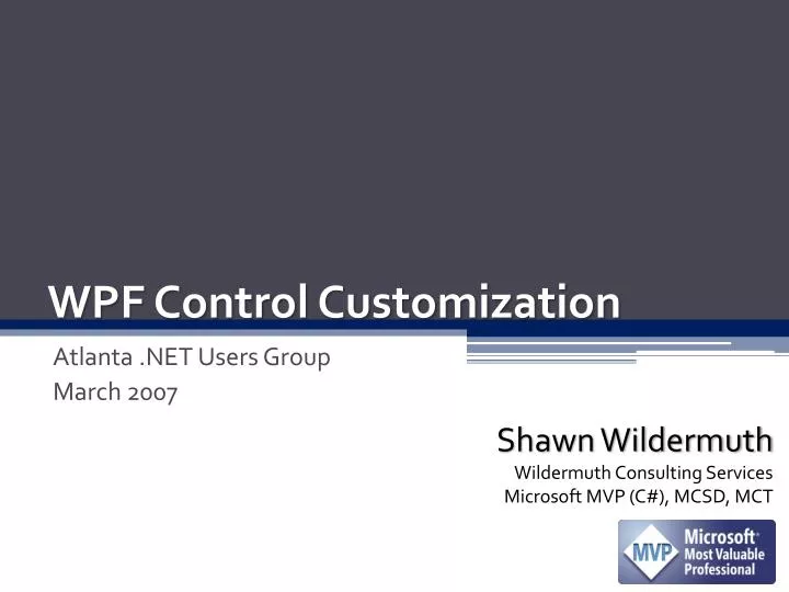 wpf control customization