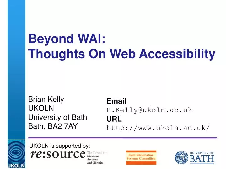 beyond wai thoughts on web accessibility
