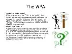The WPA - slide 1