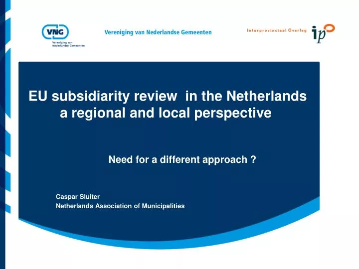 eu subsidiarity review in the netherlands a regional and local perspective