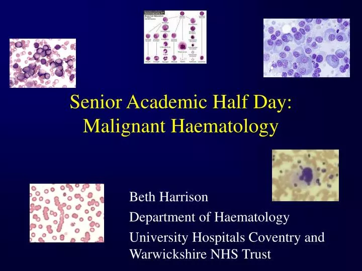 senior academic half day malignant haematology