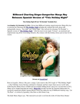 Billboard Charting Singer-Songwriter Margo Rey