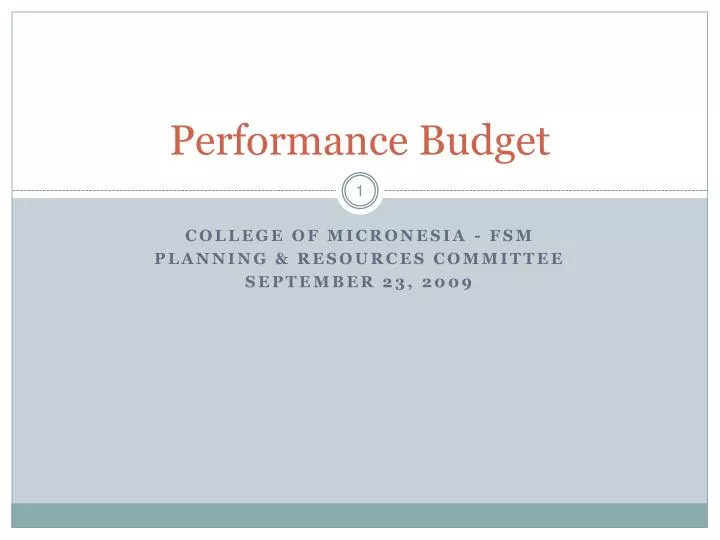 performance budget