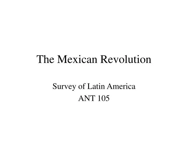 the mexican revolution