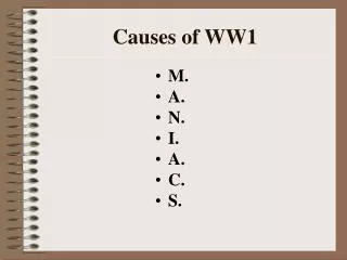 Causes of WW1